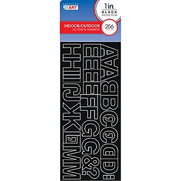 Creative Start® Self-Adhesive 1" Letters, Number and Characters, 256 count ,Black (098135)