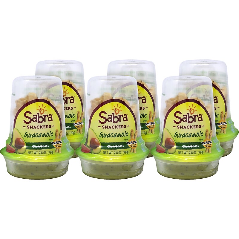 Sabra Grab & Go Guacamole Snackers with Tostitos Dipping Rolls Snack Kit, 2.8 oz., 6/Pack (301682) image 1