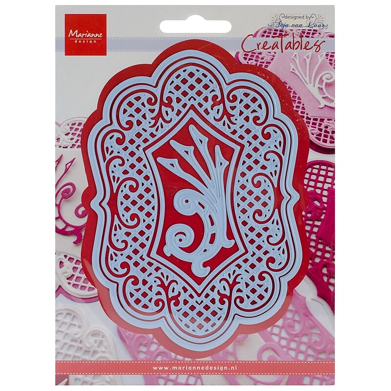 Ecstasy Crafts MLR0236 Marianne Design Creatables Dies-Anja's Large Oval, Up To 5.75"X3.875" image 1
