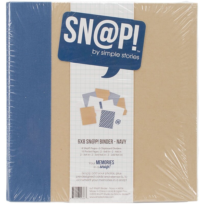 Simple Stories Paper Scrapbooking Album, 8" x 6" (SNAP6X8-4106) image 1