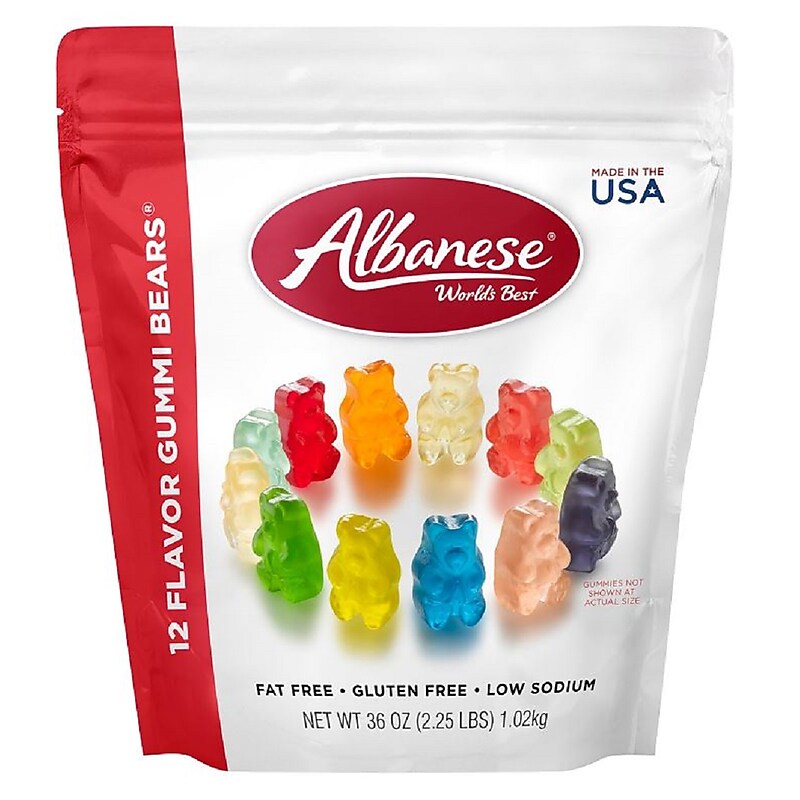 Albanese Fruity 12 Flavor Gummi Bears, 36 oz, 12 (ACG53336) image 1