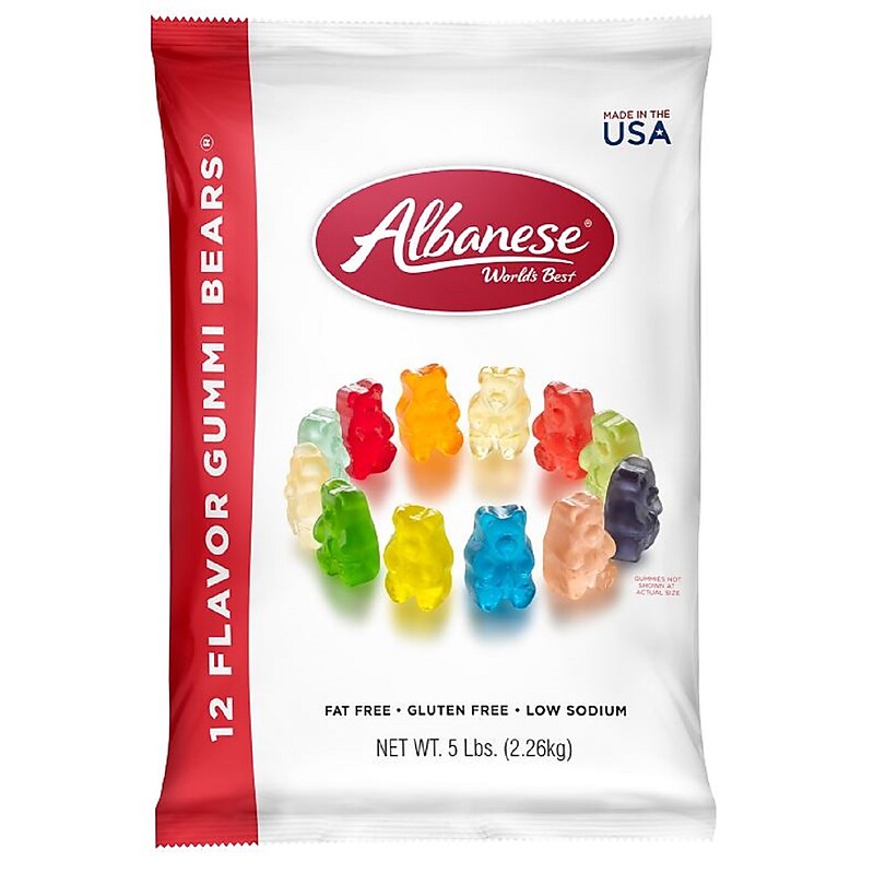 Albanese Fruity 12 Flavor Gummi Bears, 80 oz, 12 (ACG51200) image 1