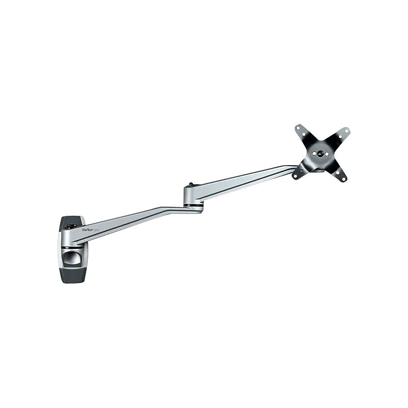 StarTech Wall Mount Monitor Arm - 20.4" Swivel - For up to 34" VESA, Up 30", Silver (ARMWALLDSLP) image 1