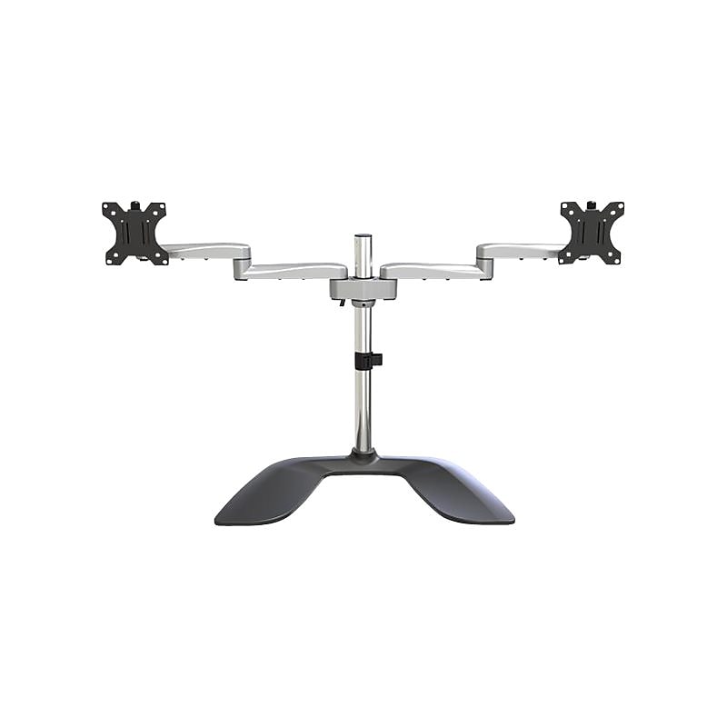 StarTech Dual Monitor Stand - Articulating - For Up to 32" Monitors, Black/Silver (ARMDUALSS) image 1