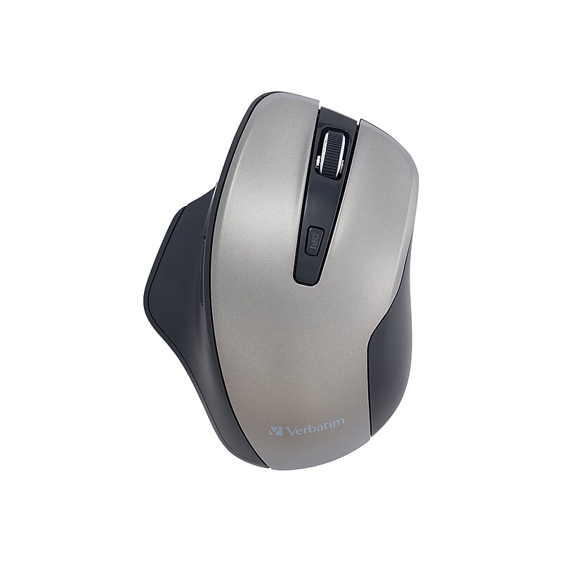 Verbatim Silent Wireless Ergonomic Optical Mouse, Graphite (70242) image 1