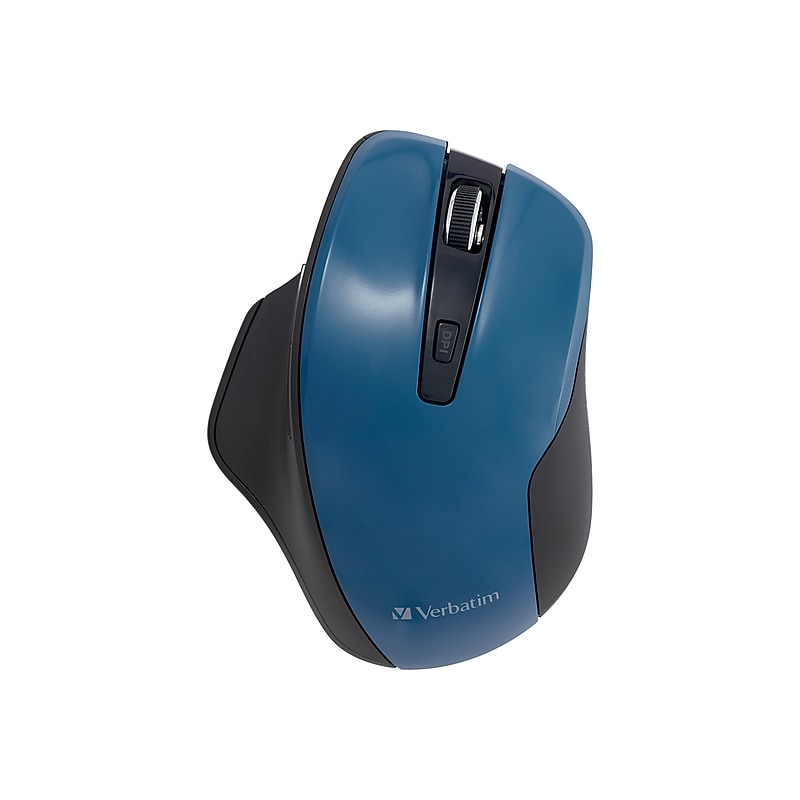 Verbatim Silent Wireless Ergonomic Optical Mouse, Dark Teal (70244) image 1