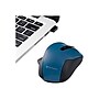 Verbatim Silent Wireless Ergonomic Optical Mouse, Dark Teal (70244)~#|#~sp78730416_sc7