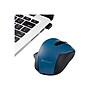 Verbatim Silent Wireless Ergonomic Optical Mouse, Dark Teal (70244)~#|#~sp78730421_sc7