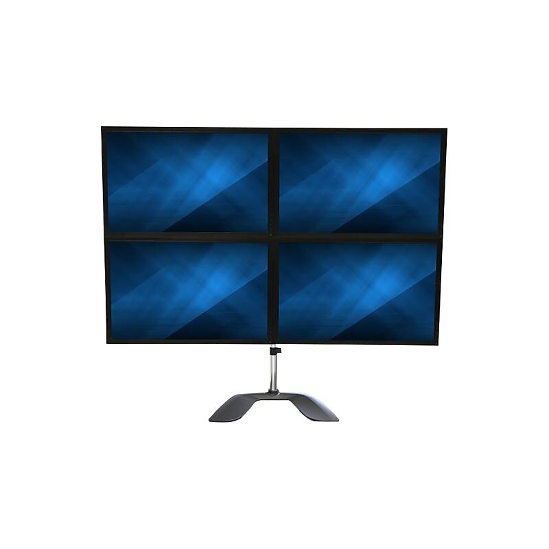 StarTech Quad-Monitor Stand - For up to 32" VESA Mount Monitors Monitor Arm, Up, Gray (ARMQUADSS) image 1