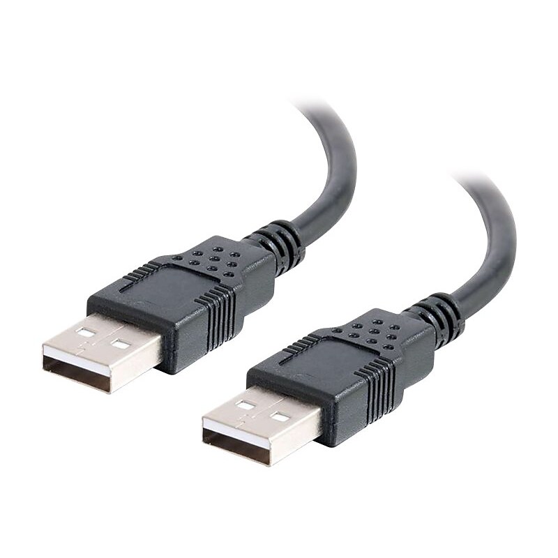C2G 6.56' USB A Male/A Male, Black (28106) image 1