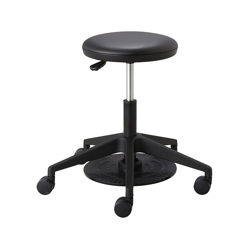 Safco 22" Foot Pedal Lab Stool, Vinyl (3437BL) image 1
