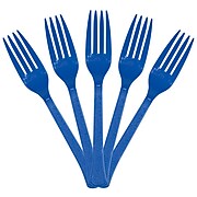 JAM Paper Premium Utensils Party Pack, Plastic Forks, Royal Blue, 48 Disposable Forks/Pack (297F48rb)