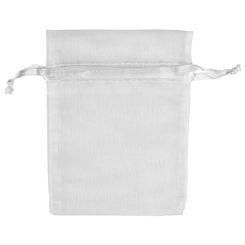 JAM Paper Solid Sheer Small Gift Bags, White Gloss, 96/Pack(SPC14K1B) image 1