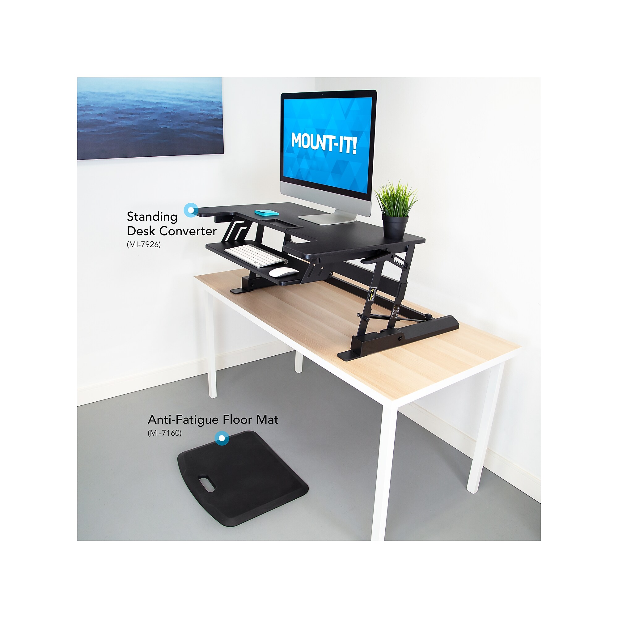 Mount-It! Active Ergonomic Office Bundle (MI-STP108) Sansujyuku sansujyuku.com