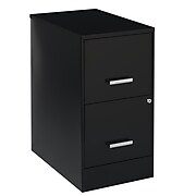 Staples 2 Drawer Mobile Pedestal File Cabinet Black 20 Inch At Staples