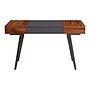 Techni Mobili Expandable 51" MDF Table Desk, Gray/Mahogany (RTA-1854-MAH)~#|#~sp79643034_sc7