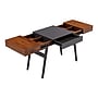 Techni Mobili Expandable 51" MDF Table Desk, Gray/Mahogany (RTA-1854-MAH)~#|#~sp79643037_sc7