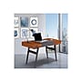 Techni Mobili Expandable 51" MDF Table Desk, Gray/Mahogany (RTA-1854-MAH)~#|#~sp79643040_sc7