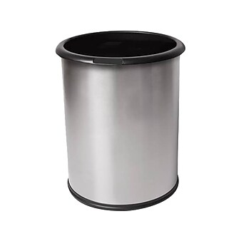 Commercial Zone Precision InnRoom Stainless Steel Trash Can with no Lid, 3.2 Gal. (785129)