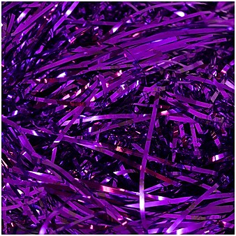 JAM Paper® Crinkle Cut Shred Tissue Paper Filler, Metallic Purple, 1 oz, Sold Individually (212020968)