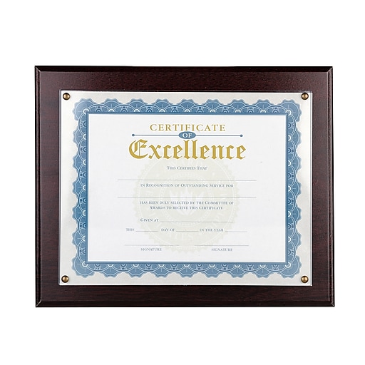 Victory Light Wood 8.5 x 11 Award Plaque, Mahogany (VS1017E) | Staples