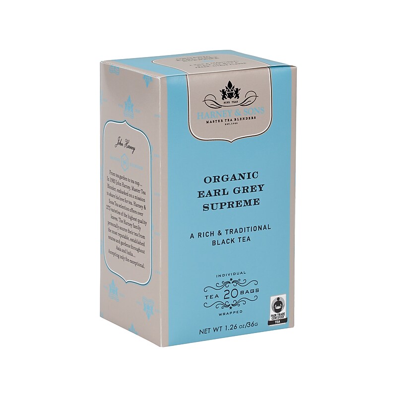 Harney & Sons Supreme Earl Grey Tea Bags, 20/Pack (30686) image 1