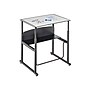 Safco AlphaBetter 26" - 42" Plastic/Steel Adjustable Desk, White/Black (1203DE)~#|#~sp79683231_sc7