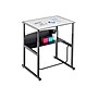 Safco AlphaBetter 26" - 42" Plastic/Steel Adjustable Desk, White/Black (1203DE)~#|#~sp79683233_sc7