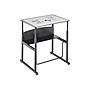 Safco AlphaBetter 26" - 42" Plastic/Steel Adjustable Desk, White/Black (1203DE)~#|#~sp79683236_sc7