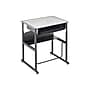 Safco AlphaBetter 26" - 42" Plastic/Steel Adjustable Desk, White/Black (1204DE)~#|#~sp79683239_sc7