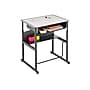 Safco AlphaBetter 26" - 42" Plastic/Steel Adjustable Desk, White/Black (1204DE)~#|#~sp79683241_sc7