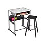 Safco AlphaBetter 26" - 42" Plastic/Steel Adjustable Desk, White/Black (1204DE)~#|#~sp79683242_sc7