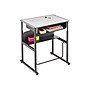 Safco AlphaBetter 26" - 42" Plastic/Steel Adjustable Desk, White/Black (1204DE)~#|#~sp79683244_sc7