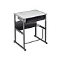 Safco AlphaBetter 26" - 42" Plastic/Steel Adjustable Desk, White/Black (1204DE)~#|#~sp79683245_sc7