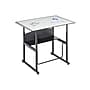 Safco AlphaBetter 26" - 42" Plastic/Steel Adjustable Desk, White/Black (1208DE)~#|#~sp79683247_sc7