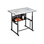 Safco AlphaBetter 26" - 42" Plastic/Steel Adjustable Desk, White/Black (1208DE)~#|#~sp79683248_sc7
