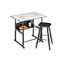 Safco AlphaBetter 26" - 42" Plastic/Steel Adjustable Desk, White/Black (1208DE)~#|#~sp79683249_sc7