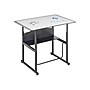 Safco AlphaBetter 26" - 42" Plastic/Steel Adjustable Desk, White/Black (1208DE)~#|#~sp79683254_sc7