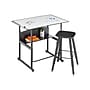 Safco AlphaBetter 26" - 42" Plastic/Steel Adjustable Desk, White/Black (1208DE)~#|#~sp79683255_sc7