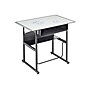 Safco AlphaBetter 26" - 42" Plastic/Steel Adjustable Desk, White/Black (1209DE)~#|#~sp79684364_sc7