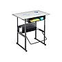 Safco AlphaBetter 26" - 42" Plastic/Steel Adjustable Desk, White/Black (1209DE)~#|#~sp79684365_sc7