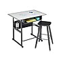 Safco AlphaBetter 26" - 42" Plastic/Steel Adjustable Desk, White/Black (1209DE)~#|#~sp79684370_sc7