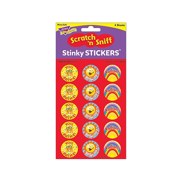 SMELL タペストリー Trend Enterprises Scratch 'n Sniff Stinky Stickers, Assorted