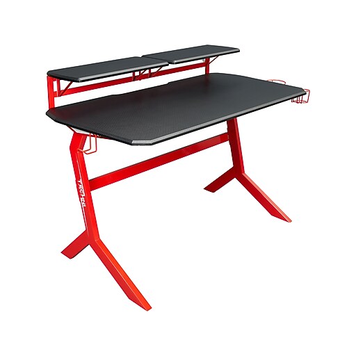 Techni Sport Stryker 50" Computer Desk, Red/Black (RTATS201RED) at