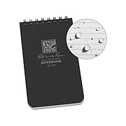 Rite in the Rain All-Weather Pocket Notebook, 3" x 5", Universal Ruled, 50 Sheets, Black (735)