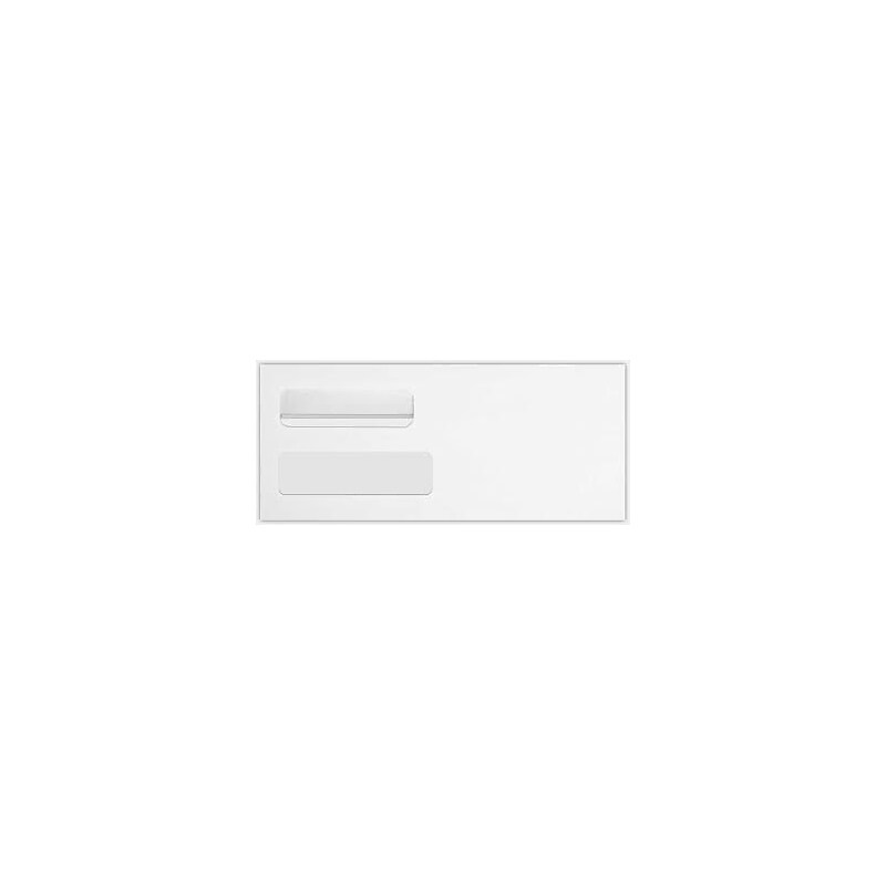 Quality Park Redi-Seal Self Seal #10 Double Window Envelope, 4 1/2" x 9 1/2", White Wove, 1000/Pack (24559-QP-1000) image 1