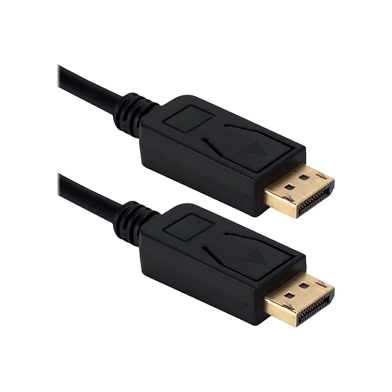 QVS DP8-03 3' DisplayPort Audio/Video Cable, Black image 1
