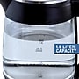 Mega Chef Glass/Stainless Steel Electric Tea Kettle, 1.8 Liter, Black/Silver (93596270M)~#|#~sp80445569_sc7