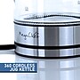 Mega Chef Glass/Stainless Steel Electric Tea Kettle, 1.8 Liter, Black/Silver (93596270M)~#|#~sp80445570_sc7