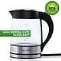 Mega Chef Glass/Stainless Steel Electric Tea Kettle, 1.8 Liter, Black/Silver (93596270M)~#|#~sp80445575_sc7